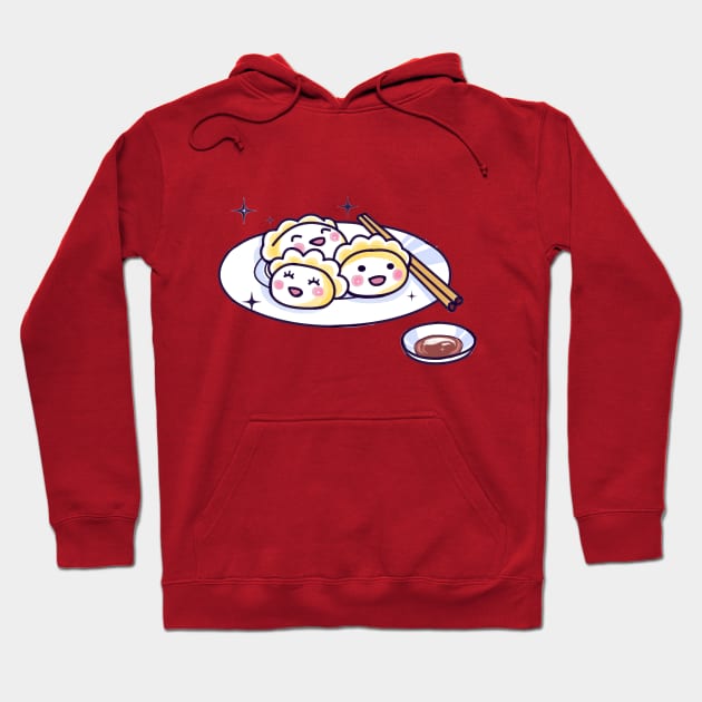 Kawaii Momo / Dumplings Hoodie by artbysavi